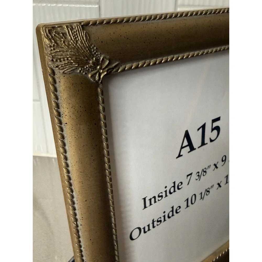 Lot of 2 Ornate Gold Toned Wood Picture Frame 8x10  GUC